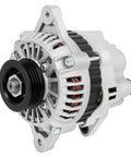 12V 55A Clockwise 4 Groove Alternator Replacement for Chevy Metro Tracker, OEM-style unit for L4 engines, side view