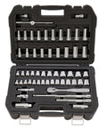 Three-Eighths Inch Drive Socket Set, 34-Piece, 6-Point SAE and Metric, DirectTorque Technology in case, chrome vanadium.