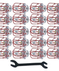 Top Shelf Chrome Fire Sprinkler Head Horizontal Sidewall Spray Kit features heavy duty wrench and protective head guard, 20 units.