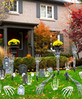 18 Piece Realistic Skeleton Arm Stakes And Halloween Skeleton Hands Set For Lawn And Garden Decor Right And Left Hands Spooky Yard Props
