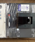Top Shelf Three Pole Circuit Breaker Featuring Rock Solid Four Hundred Amp Rating Six Hundred Volt Service Eighteen Kiloamp Interrupting Capacity Micrologic 3.3S Control Auxiliary Switch in packaging.