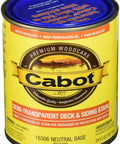Deck And Siding Stain Neutral Base Semi Transparent Finish 1 Quart That Goes On Smooth Protects Wood Keeps Natural Grain Easy To Apply For Outdoor Decks And Siding Projects image of Cabot semi-transparent stain can