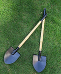 Two Pack 27 Inch Kids Shovels With Wood Handles And Metal Heads For Sand Digging Beach Play And Garden Fun Lightweight And Detachable