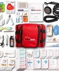 Cat And Dog First Aid Kit For Home And Travel With Thermometer Wound Care Supplies Bandages Antiseptic Essentials In A Medium Travel Bag