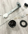 52mm Fuel Level Gauge Kit With Tank Sending Unit for Boats, RVs, and Marine Equipment, 12V Universal Water and Fuel Sender, 2-Inch Gauge Meter, Plug-And-Play Rugged Marine Sensor for Accurate Fuel Readings, black fuel gauge and sender kit