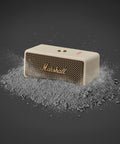 Emberton III Portable Bluetooth Speaker with Rugged Waterproof Build and Dust Proof Design Loud Stereo Sound and Deep Bass; cream color.