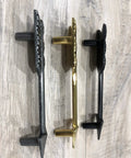 Set Of 4 Black Zinc Alloy Arrow Cabinet Handles With Rust And Corrosion Resistant Finish, 96mm Center To Center Mount