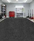 Extra Large Garage Floor Mat Heavy Duty Oil Absorbent Parking Mat With Waterproof Non Slip Backing Washable Reusable Floor Protector For Garage Driveway Workshop And SUV Velcro Strips Included shown in a garage setting.