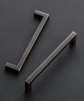 Solid 5 Inch Center To Center Slim Square Bar Drawer Handles With Oil Rubbed Bronze Finish Pack Of 10 For Kitchen Cabinets And Drawers