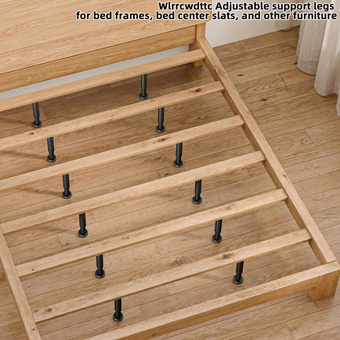 Heavy Duty Metal Furniture Legs 4 Pack Adjustable Height From Four Point Seven Two To Seven Point Eight Seven Inches under bed frame support.