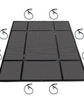 Heavy Duty Black Waterproof Truck Bed Tarp with Quick Adjust Tie Downs and Detachable Cargo Net for Long Beds 8 Ft and Trailers