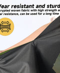 Close-up of Beefy Ultra Heavy Duty Tear Resistant Canvas Tarpaulin 10x12 Ft with 28 Mil Organic Silicone Coating texture.