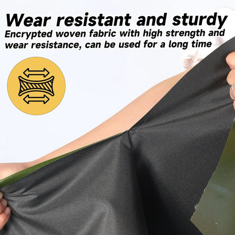 Close-up of Beefy Ultra Heavy Duty Tear Resistant Canvas Tarpaulin 10x12 Ft with 28 Mil Organic Silicone Coating texture.