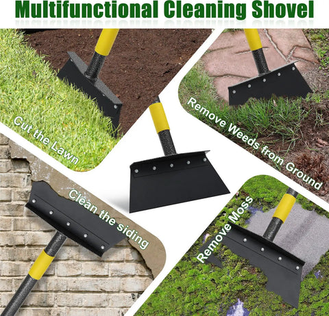 Heavy Duty Garden Shovel With 48 Inch Handle All Season Outdoor Tool 4.3 Inch Wide Blade Rust Proof Steel Ergonomic Grip Built Tough