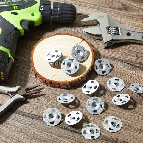 Snag This Pro Grade Bulk Pack Of 2000 Galvanized Steel Washers Sized At 1-1/8 Inches for heavy duty fastening with a drill.