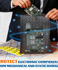 Open Top Antistatic Bags 12x16 Inches Premium ESD Safe Bags with stickers protecting a motherboard and electronics.