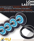 Dryer Repair Kit With Four Drum Rollers Belt And Pulley Replacement For Widely Used Front Load Dryers DC97-16782A 6602-001655 DC93-00634A Aftermarket Parts DIY Friendly Install showing rollers and belt