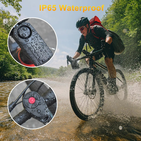 Ultra Loud Bike Alarm With Remote, Anti Theft Vibration Sensor, Waterproof IP65 Security System For Bicycles And E Bikes, Motorcycles, Golf Carts And Trailers, Deterrent 200 Foot Range, Arm Disarm From Afar And Locate Your Ride