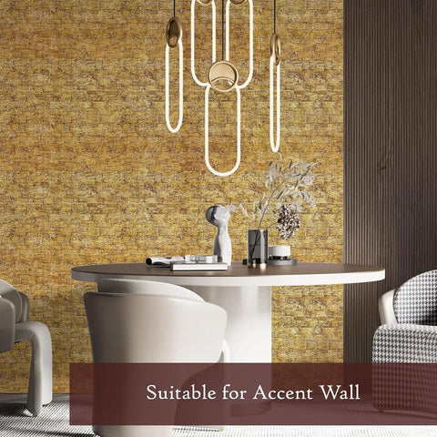 Elegant living room featuring Gold Peel And Stick Wallpaper 24 By 78 Inches, Metallic Contact Paper For Luxury Home Decor, Renter Friendly