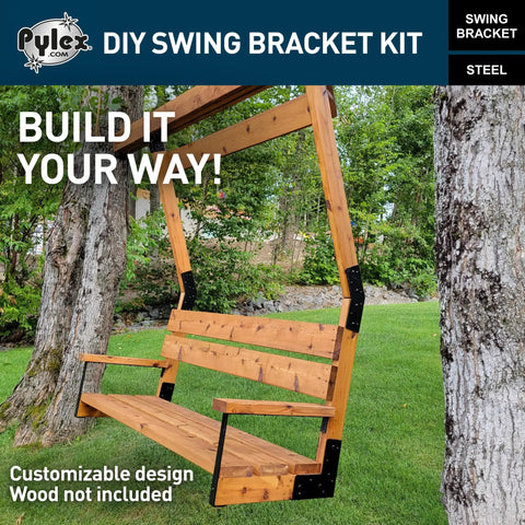 Heavy Duty Steel Swing Bracket Kit For Outdoor Chairs And Porch Benches 500 Lb Capacity Brackets Only For Patio Swing Frames Easy Do It Yourself Setup No Wood Included