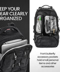 Anvil 27 Camera Backpack For Photographers With Laptop Compartment And Tripod Holder, front view storing gear