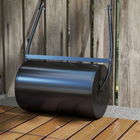 Heavy Duty 38L Push And Tow Lawn Roller With U Handle Water Or Sand Fill Steel Construction By Fence