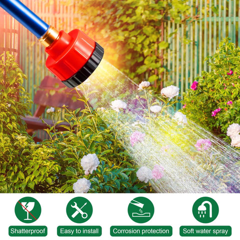Two Thousand Hole Garden Watering Nozzle With 11 GPM Shower Sprayer Easy Peasy Outdoor Hose Head spraying garden flowers