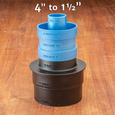 Stacking Dust Port Adapter Set 3 Piece For Dust Collection Hose And Tools Easy Fit Vacuum Adapters Glass Reinforced Polypropylene
