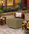Square Fire Pit Cover With Elastic Fit 160 GSM Duro Pro Breathable Nonwoven Fabric Waterproof UV And Weather Resistant for patio
