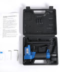 Job Site Tough 18 Gauge Pneumatic Brad Nailer Stapler Duo With Touch Trigger Safety Lock in carrying case with manual.