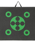 All-Side 16x18 Archery Target Block for Outdoor Practice, Portable Bow Target with Handle, High Visibility Green Circles