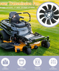 7 Inch 10 Blade Transmission Fan 53821 Replacement For Hydro Gear ZT Mower Models Fits Gravely Ariens Scag Liberty Z Bad Boy MZ Hustler Raptor XDX Zero Turn Built Tough Upgrade