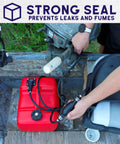 Portable 3 Gallon Boat Fuel Tank With Fill Hose For Small Outboards Plastic Marine Gas Tank Easy Fill Gas Storage For Pontoon Skiff And Small Boats Now in use on a boat