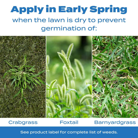 All Season Crabgrass And Grassy Weed Preventer For Lawns Pre Emergent Weed Control That Stops Chickweed apply in spring