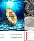 12 Pack Solar Ground Lights With 8 LED Per Light Waterproof In Ground Outdoor Pathway Lighting Sensor Disk Lights white dope