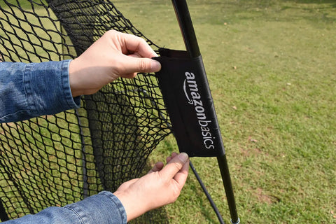 Setup of Portable Golf Practice Net For Indoor And Outdoor Swing Training With Quick Setup And Large 8 By 8 Feet Hitting Area