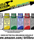 Drill Powered Kitchen Cleaning Kit With Heavy Duty Drill Brush Set for various cleaning applications displayed in color-coded chart