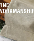 Close-up of fine workmanship on Natural Linen Curtains 108 Inch Long, 2 Panels, Back Tab Loop, Textured Light Filtering Semi Sheer.