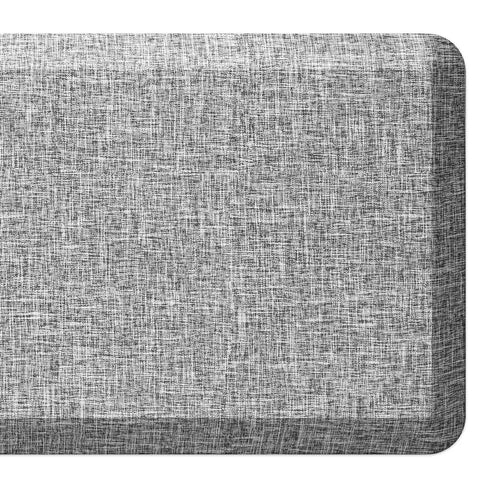 No Slip 0.875 Inch Thick Anti Fatigue Kitchen Floor Mat, Ergonomic Comfort Standing Mat, Durable Waterproof Kitchen Runner, Light Gray
