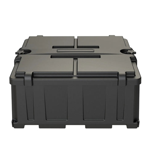 Tough As Nails Dual Group 8D Battery Box With Easy Install Mounts And Massive Cable Openings For Marine Rv Campers And Work Trucks That Will Take A Daily Beating in black