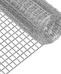 Rock Solid Galvanized Hardware Cloth 1/2 Inch Chicken Wire Fence rolled up showing galvanized mesh for yard security 15.7 X 10 feet.