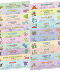 Photo of Must Have 21 Spanish Language Geography Countries Placard Label Set For Classroom Learning Great For Pre K Through 12 Students And Teachers 12 By 3 Inches Made In USA, showing colorful country labels.