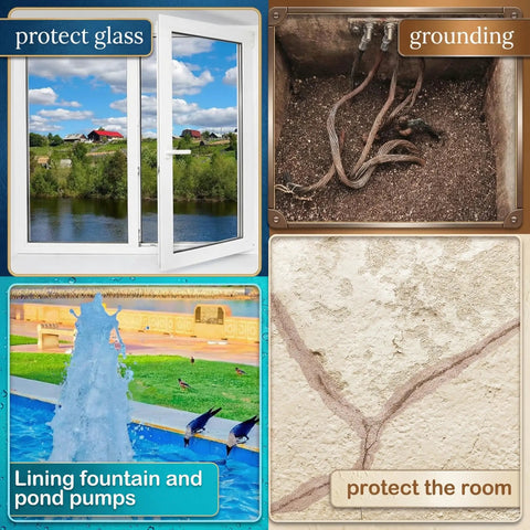 Heavy Duty Copper Mesh Screen 12 Inch By 120 Inch Roll Wire Fabric 99.9 Percent Pure Copper 40 Mesh For Grounding Dense Filter Screen Woven Crafts Window Protection used for grounding, window protection, pond lining, and wall sealing.
