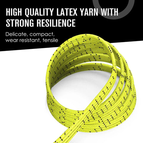 Heavy Duty 48 Inch Bungee Cords With Hooks 4 Pack showing close-up latex yarn material highlighting resilience