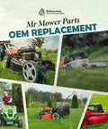 Heavy Duty Silver Caster Wheel Assembly Compatible With Ferris 5021181SSM 9X3.50X4 Pneumatic Tire on rider mower.
