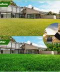 Lawn before and after using Heavy Duty Spiked Lawn Aerator Shoes With Two Straps Adjustable One Size Fits All
