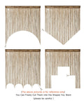 Beaded Curtain For Doorway With Tassels And Beads Hanging Fringe Boho Hippie Room Divider Privacy Decor 39 By 79 Inch 100 By 200 Cm Easy Install Eco Friendly Polyester Light Coffee with multiple cutting shapes options.