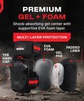 Heavy Duty Construction Knee Pads With Ankle Support And Anti Slip Cap For Men Foam Cushion And Extra Thick Gel Padding