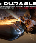 Person using Fiberglass Welding Blanket Fireproof 6x8 Ft High Temp Insulation For Welders And Smokers, 1 Pack to shield sparks