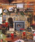 Red Flameless LED Pillar Candles With String Lights Set Of 3 Battery Operated Candles in cozy Christmas decor scene